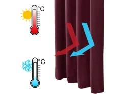 Hot Beautissu Amelie TO Vorhang mit Öse 140x245cm 2tlg Bordeaux