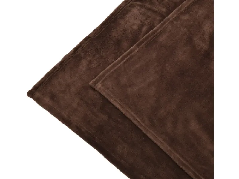 Beautissu Aurelia Decke 220x240cm Dunkelbraun