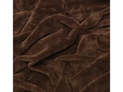 Beautissu Aurelia Decke 220x240cm Dunkelbraun