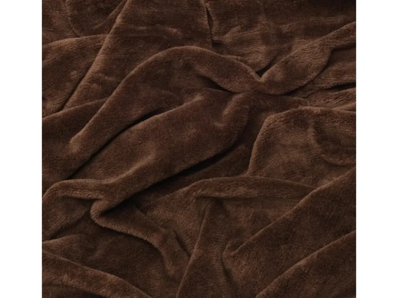 Beautissu Aurelia Decke 220x240cm Dunkelbraun