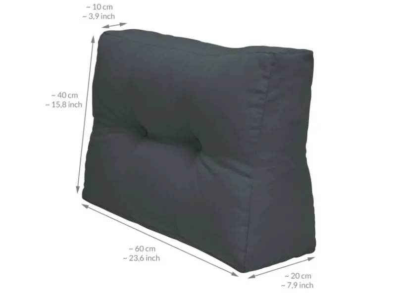 Beautissu ECO Elements Palettenkissen Rücken 60x40x20cm 2tlg