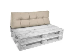 Best Beautissu ECO Style Palettenkissen Rücken 120x40x10cm Natur Beige