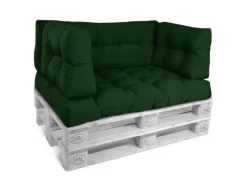 Outlet Beautissu ECO Style Palettenkissen Rücken 60x40x10cm 2tlg Dunkelgrün