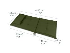 Discount Beautissu HighLux HL Hochlehner 120x52x7cm 4tlg Dunkelgrün