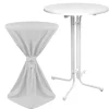 Beautissu Sylt Stehtisch Ø 70cm Weiß mit Giulia Stehtischhusse Ø 70cm Weiß