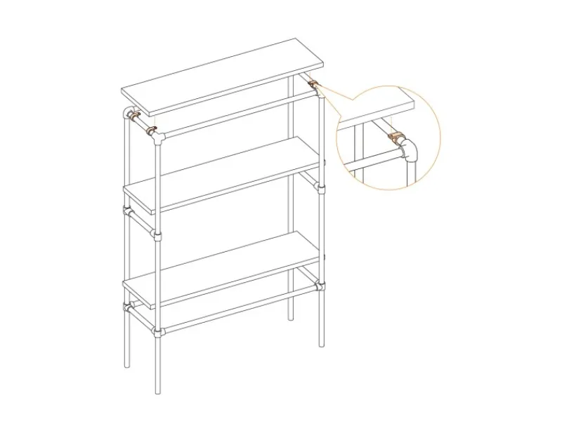 Befestigungsring für Stahlrohr Ø 2,7 cm