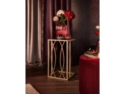 Online Beistelltisch Blush Bordeaux Eckig 54 cm x 30 cm x 30 cm Gold