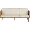Beliani Gartensofa Heller Holzfarbton Beige 65x179x76
