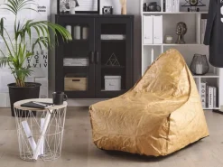New Beliani Sitzsack DROP Gold 75x63x73 Braun