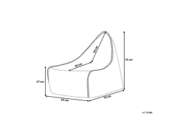 Beliani Sitzsack DROP Hell 75x63x73