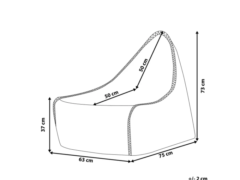 Beliani Sitzsack DROP 75x63x73