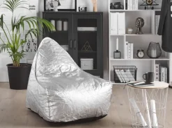 Outlet Beliani Sitzsack DROP 75x63x73 Silber