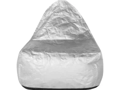 Outlet Beliani Sitzsack DROP 75x63x73 Silber