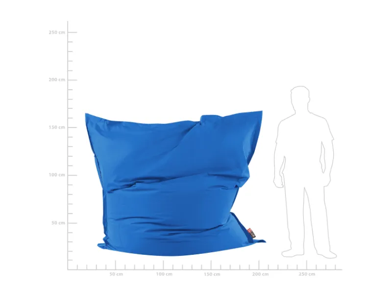 Beliani Sitzsack FUZZY Dunkel 180x230x20