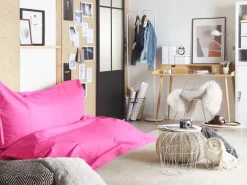 Beliani Sitzsack FUZZY Fuchsia 180x230x20 Rosa