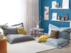 New Beliani Sitzsack FUZZY Hell 140x180x20 Grau