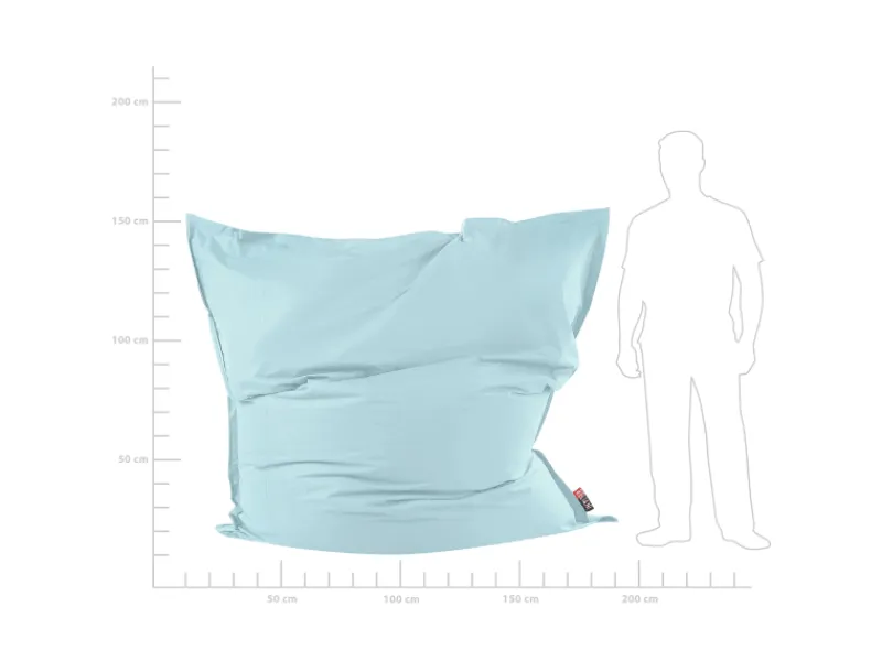 Discount Beliani Sitzsack FUZZY Hell 180x230x20 Blau