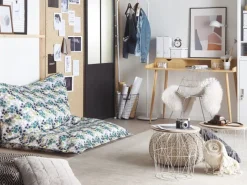 Beliani Sitzsack FUZZY Marineblau 140x180x20 Bunt