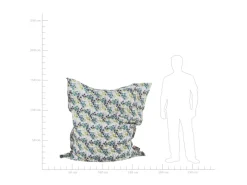 Beliani Sitzsack FUZZY Marineblau 140x180x20 Bunt