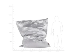 Online Beliani Sitzsack FUZZY 180x230x20 Silber