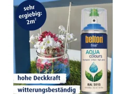 New belton Free AQUAcolours Buntlack RAL 5015 hochglänzend 400 ml Himmelblau