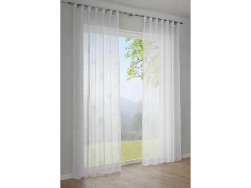 New Bennetti Schlaufenschal Voile-Flock Weiß 140 x 245 cm