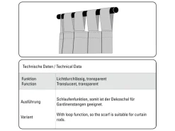 New Bennetti Schlaufenschal Voile-Flock Weiß 140 x 245 cm