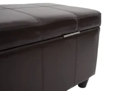 Clearance BERLINLODGE Aufbewahrungs-Truhe Lars 45x114x45cm Kunstleder Braun