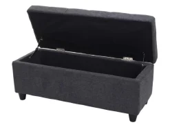 BERLINLODGE Aufbewahrungs-Truhe Lars 45x114x45cm Stoff/Textil