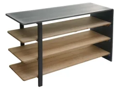 New BERLINLODGE Regal HxBxT 72x119x40cm Massiv-Holz Industrial Natur Mit Metall-Optik Wohnregal Bücherregal Schuhregal Sideboard