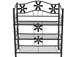 BERLINLODGE Regal Metall Bücherregal Schuhregal Standregal HxBxT 70x60x30cm 3 Böden Höhe 70cm