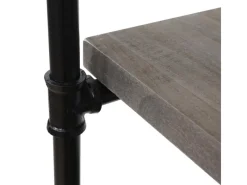 Online BERLINLODGE Standregal HxBxT 165x80x28cm Industriedesign Holz Metall Wohnregal Bücherregal Ablageregal Grau-Braun