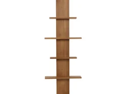 BERLINLODGE Teak-Wandregal HxBxT 151x56x15cm Badregal Hängeregal Regal Hochwertiges B-Grade-Teak Kernholz 20-30 Jahre