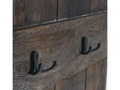 Online BERLINLODGE Wandgarderobe 91x60x10cm 6 Haken Shabby Braun