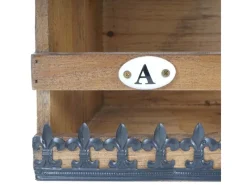 Outlet BERLINLODGE Wandregal HxBxT 71x18x16cm Tanne Holz Massiv Vintage Shabby-Look Hängeregal Regal