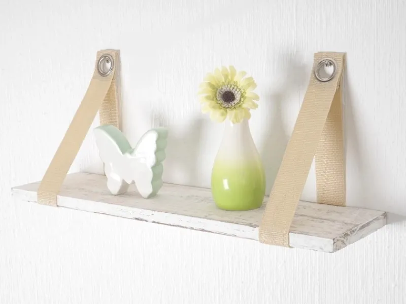 BERLINLODGE Wandregal HxBxT 21x50x13cm Hängeregal Regal Shabby-Look Vintage