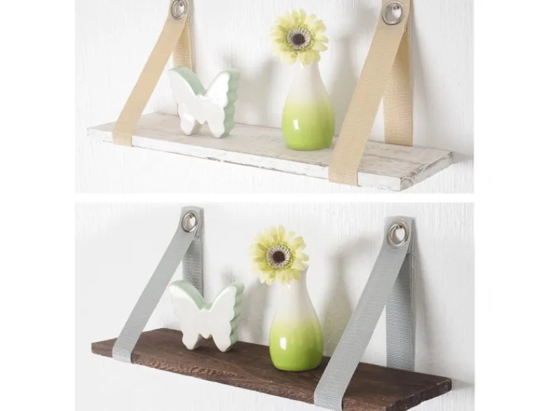 BERLINLODGE Wandregal HxBxT 21x50x13cm Hängeregal Regal Shabby-Look Vintage