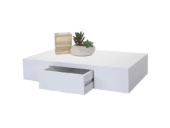 Outlet BERLINLODGE Wandregal Ilse HxBxT 8x40x25cm Regal Hängeregal Mit Schublade 40cm Weiß