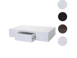 Outlet BERLINLODGE Wandregal Ilse HxBxT 8x40x25cm Regal Hängeregal Mit Schublade 40cm Weiß