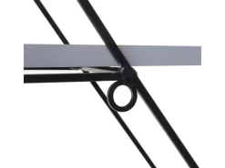 Best BERLINLODGE Wandregal Rautenförmig HxBxT 60x55x12cm Industriedesign Echtholz -Blau Hängeregal Regal Grau