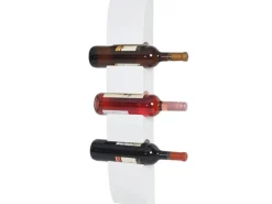 Outlet BERLINLODGE Weinregal Für 3 Flaschen HxBxT 54x13x9cm Flaschenregal Wandregal Flaschenhalter Weiß
