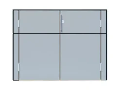 Bertilo Gartenschrank HPL Sideboard 155 cm x 75 cm x 116 cm Grau FSC®