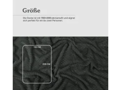 Bestgoodies Kuscheldecke 150 x 200 cm Cashmere Soft Touch Popcorn Moon Mist