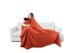 Clearance Bestgoodies Mikrofaser Decke Terracotta Ochre 70 x 100 cm