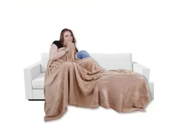 New Bestgoodies Mikrofaser Decke 130 x 170 cm Beige
