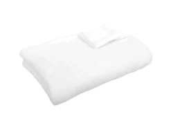 Best Bestgoodies Mikrofaser Decke Weiß Champagner 60 x 80 cm