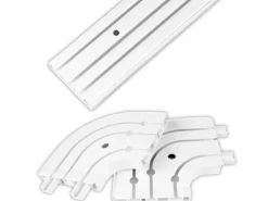 Bestlivings 180 cm Innenlaufschiene 3 Läufig & 2er Set Rundbogen / 2 x 90 cm