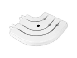 Bestlivings 180 cm Innenlaufschiene 3 Läufig & 2er Set Rundbogen / 2 x 90 cm