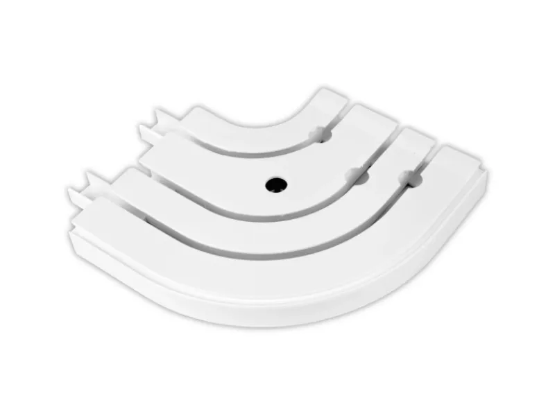 Bestlivings 180 cm Innenlaufschiene 3 Läufig & 2er Set Rundbogen / 2 x 90 cm