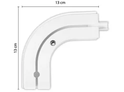 Bestlivings 120 cm Innenlaufschiene 1 Läufig & 2er Set Rundbogen